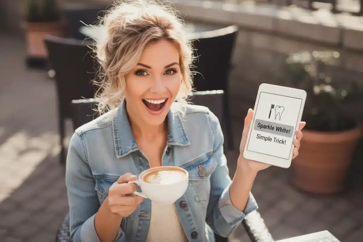 Café lovers shocked by this simple trick to keep teeth sparkling white