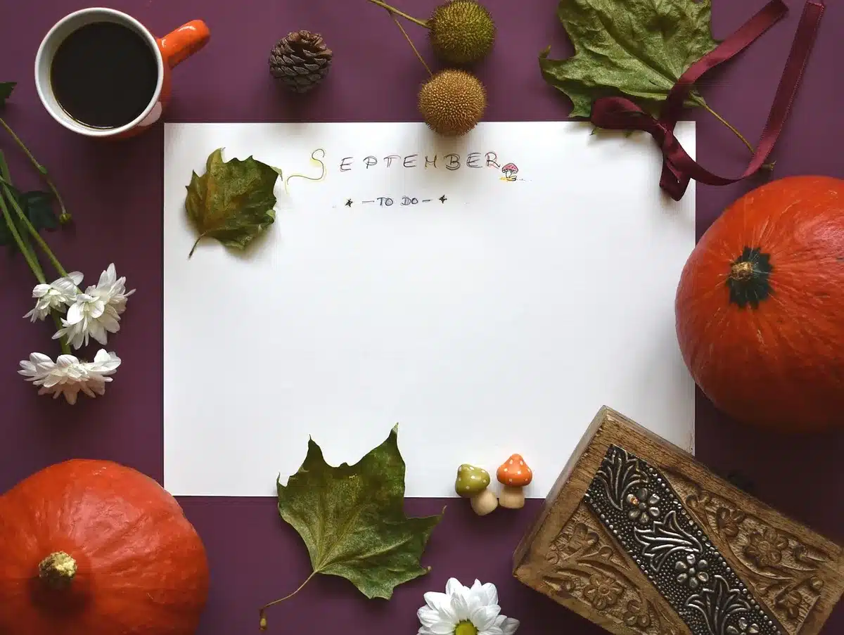 Couple planning meals with a grocery list on a bright table
